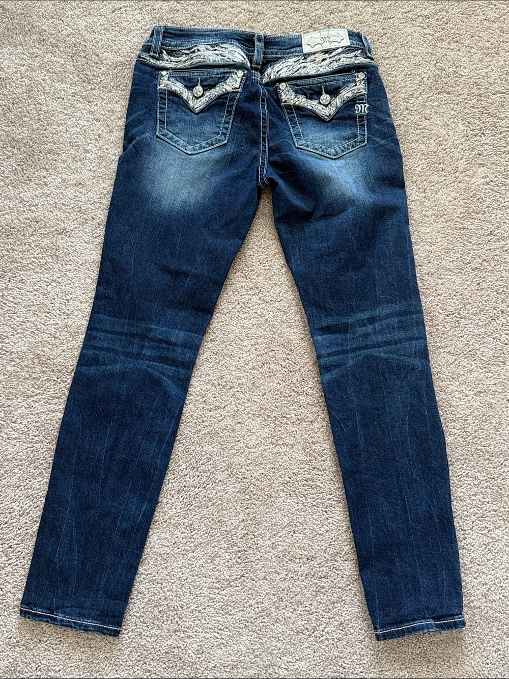 Miss Me Dark Blue Embellished Back Pocket Women’s Jeans